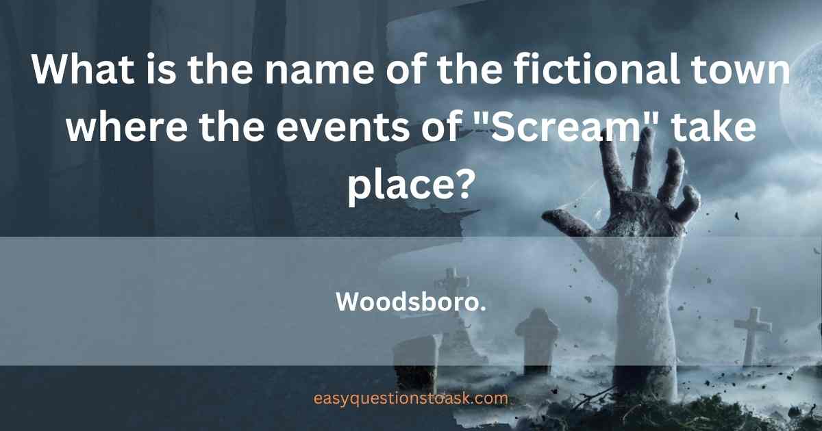 What is the name of the fictional town where the events of Scream take place