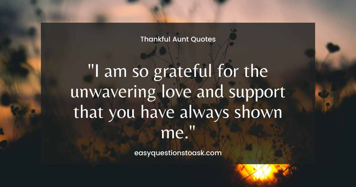 I am so grateful for the unwavering love and support that you have always shown me.